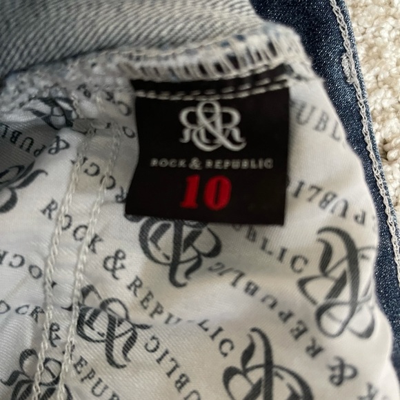 Rock & Republic Lolita USA Flag Shorts Size 10 - Picture 5 of 9